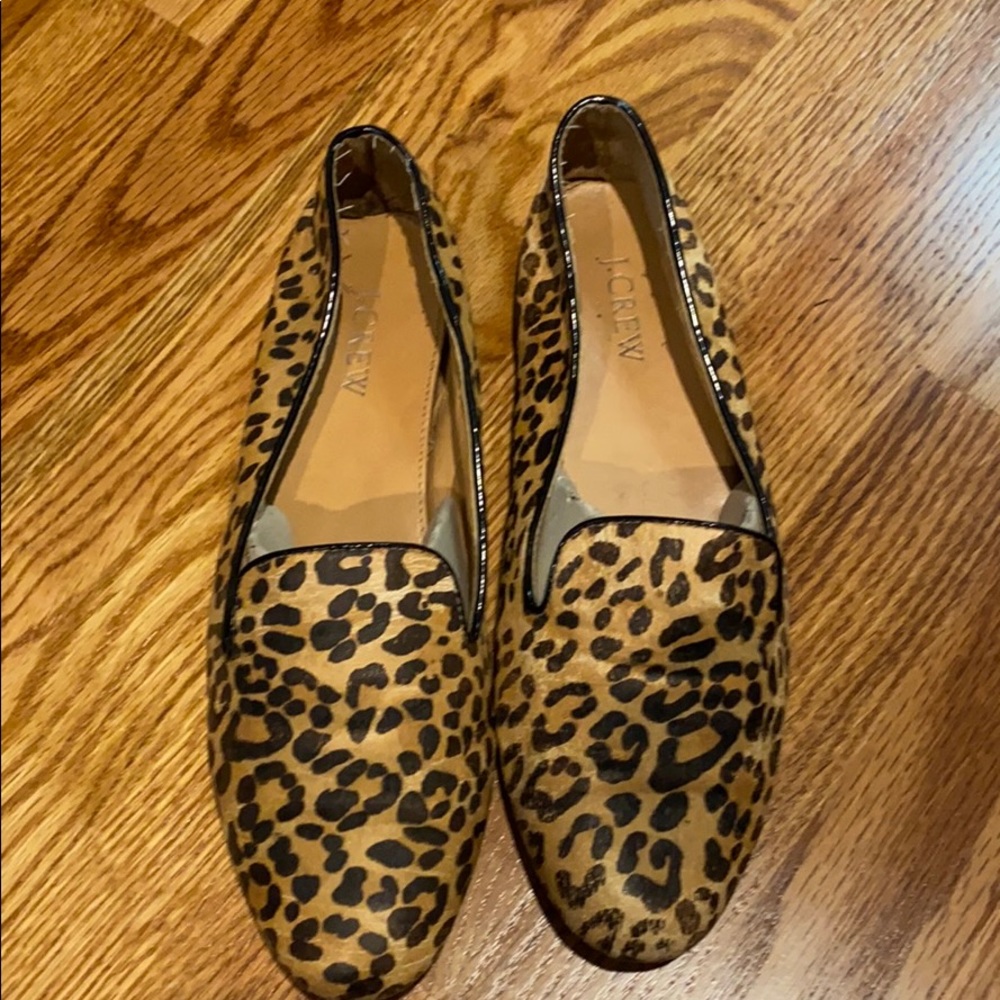 J. Crew leopard print loafers